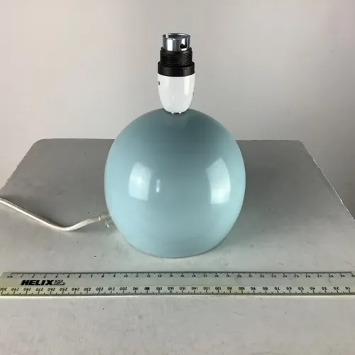 Light Blue Ceramic Ball Lamp Base