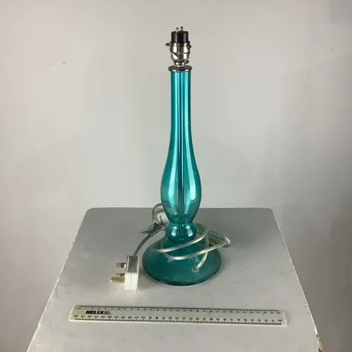 Light Blue Glass Lamp Base