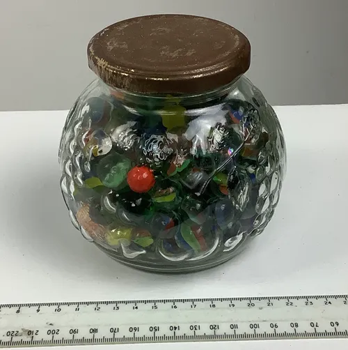 Glass Jar of Marbles