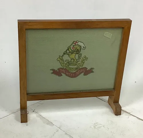 The West Riding Crochet Wooden Fire Guard Screen