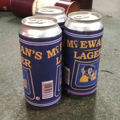 McEwans Lager cans