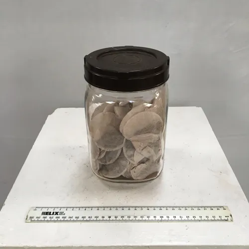 Glass Storage Jar with Black Plastic Lid 