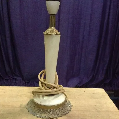 brass and alabaster stick lamp base