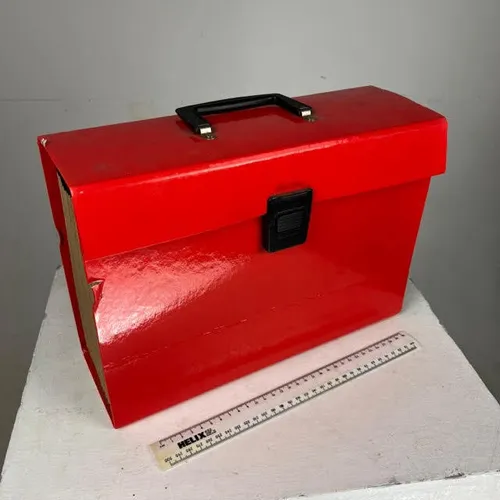 Red Accordion Filing Folder