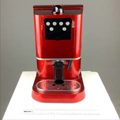 Gaggia home coffee espresso machine in red and chrome