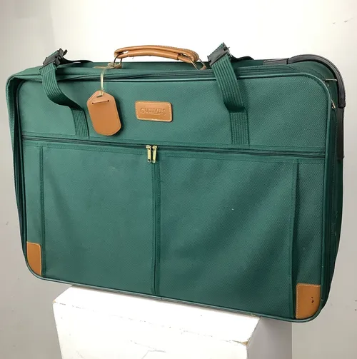 Green and Brown Detailed Luggage
