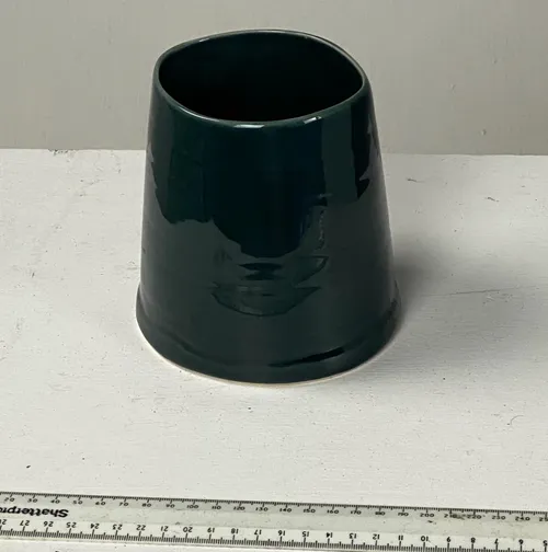 Ceramic Blue Green Pencil Holder Desk Tidy