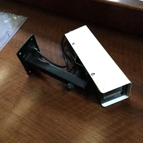 White with Black Mount CCTV Security Camera