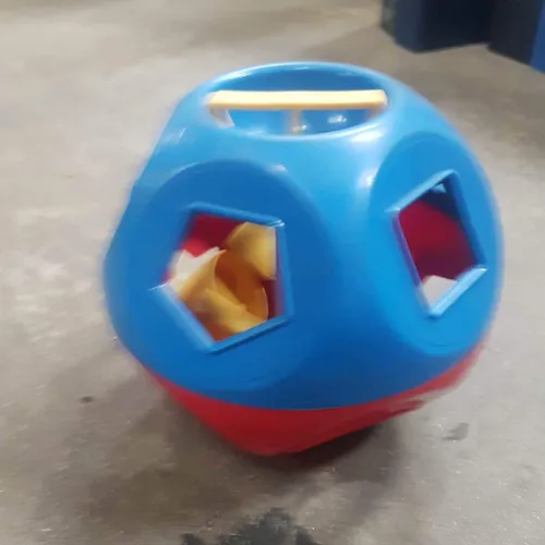 Blue and Red Plastic Shape Toy / Puzzle Ball