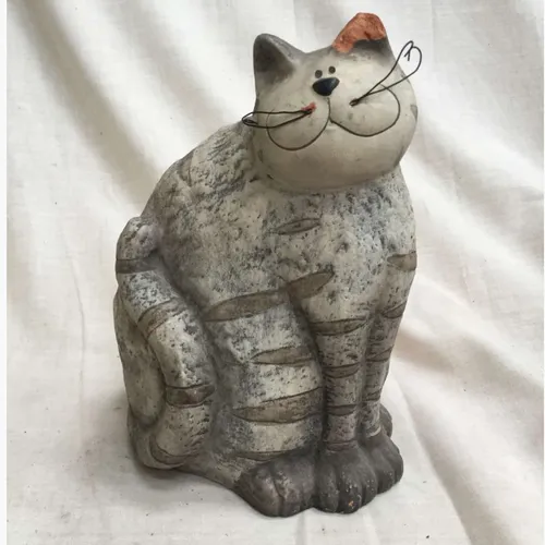 Grey Cat Ceramic figurine