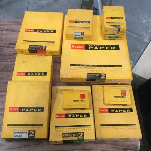 Boxes of period Kodak Photographic Paper