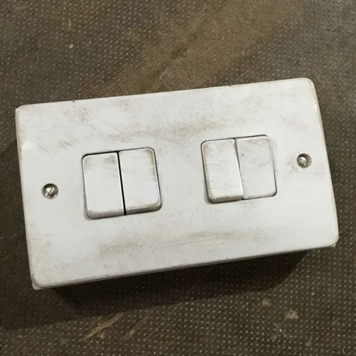 White double light switch