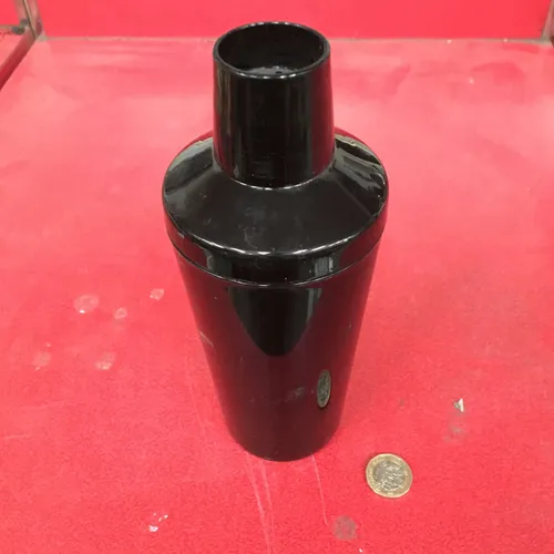 1960s Black Cocktail Shaker