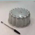 metal baking tin with rabbit decoration