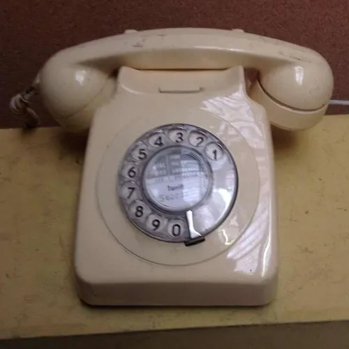 GPO cream corded rotary dial telephone