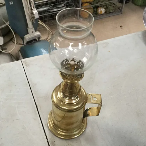 Gold and clear glass Lamp Olympe paraffin lamp