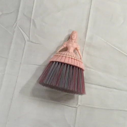 Pink Plastic Brush in Shape of Woman In Dress