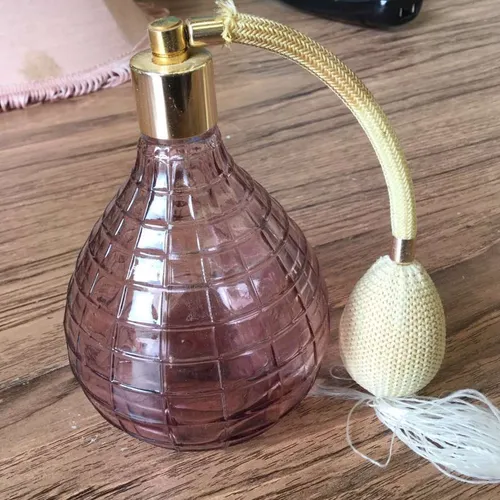 purple glass perfume atomiser