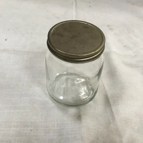 Small Glass Jar with Metal Lid