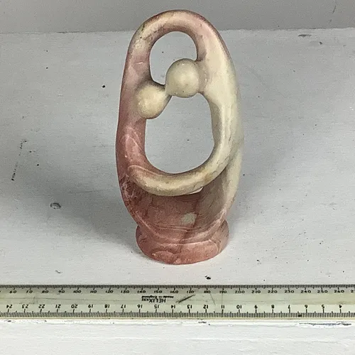 White and Pink Abstract Ornament / Sculpture of Two Figures