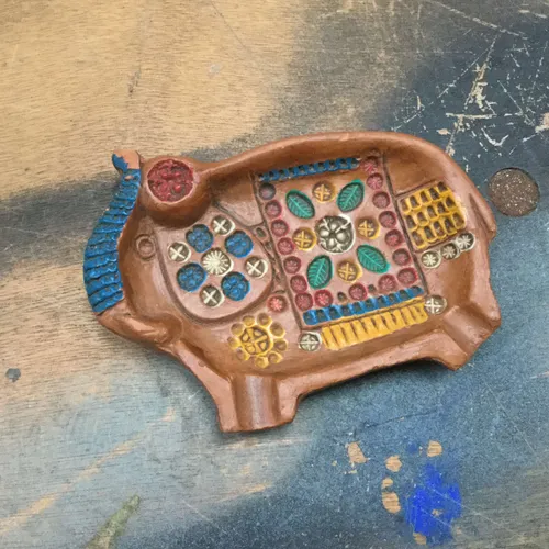 Small Spanish Ceramic Elephant Dish