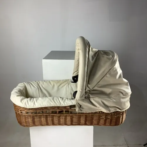 Cream and Wicker Bassinette