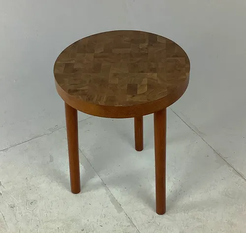 Small Round Wood Side Table