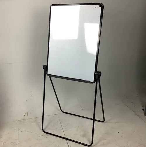 Freestanding Whiteboard with Black Metal Legs