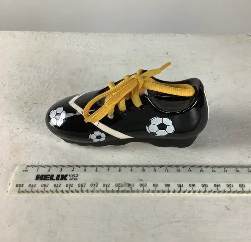 Black Football Boot Piggy Bank