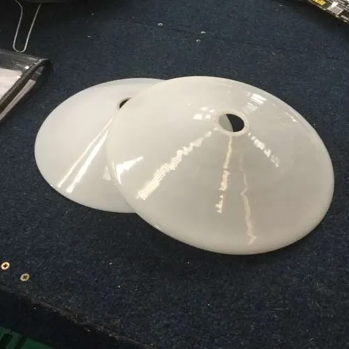 Thin white glass shades