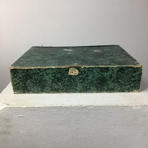 Period Green Mottled Box Files
