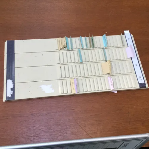 Cream T Card Time Card Slot Rack
