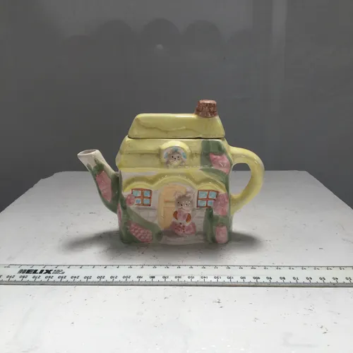 Pink and Yellow Decorative Cottage Ware Teapot