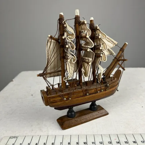 Dark Wood Sail Ship 