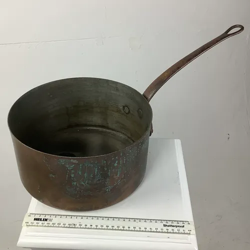 Period Large Brass Cooking Pot / Pan