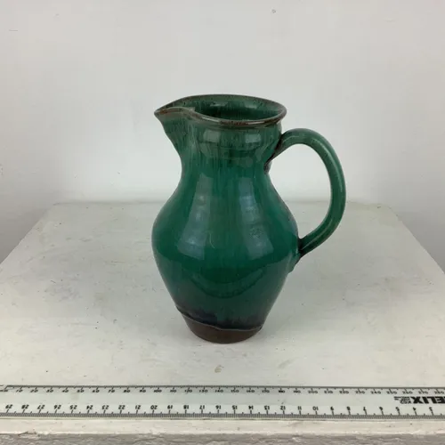 Green/blue ceramic jug
