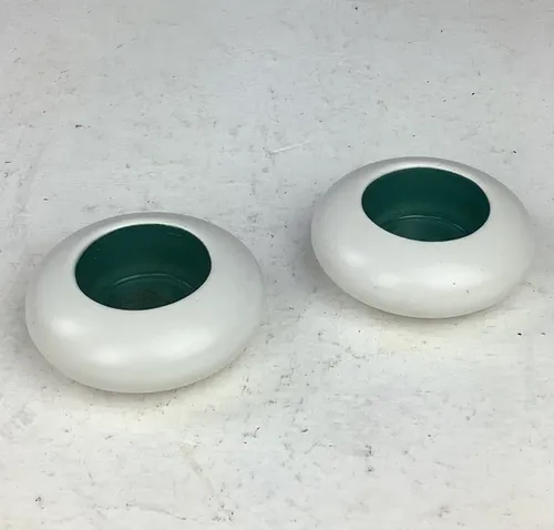 White and Teal Tea Light Holders