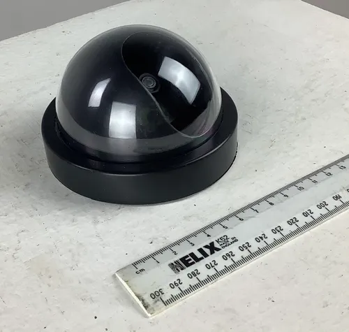 Black Security Cameras with a Clear Dome