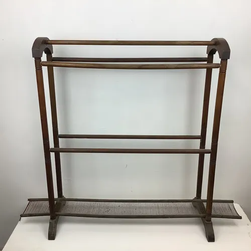Dark Wood Period Clothes/Towel Rail