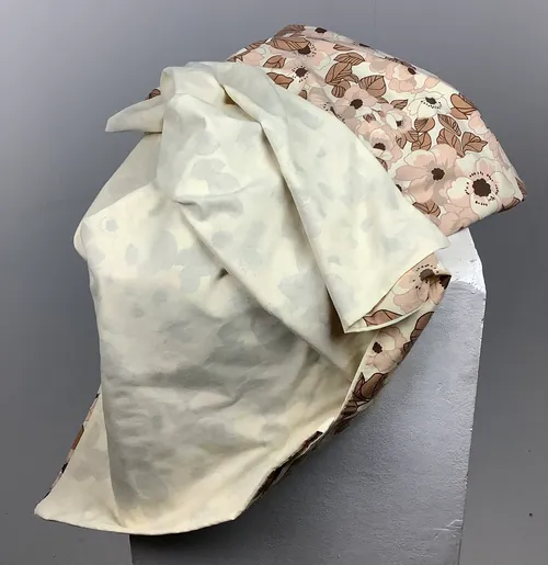 Thin Brown Pink and Cream Floral Sheet