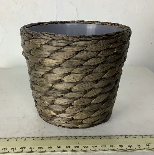 Dark Brown Woven Plant Pot