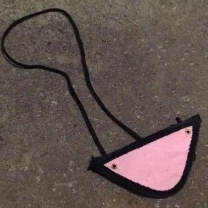 pink cloth eye patch