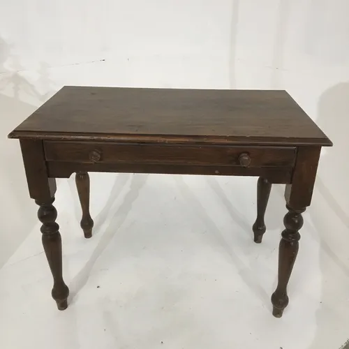 Dark wood writing desk/table with drawers