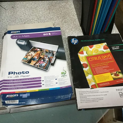 Various printer paper boxes