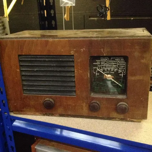 1950's wooden case wireless radio