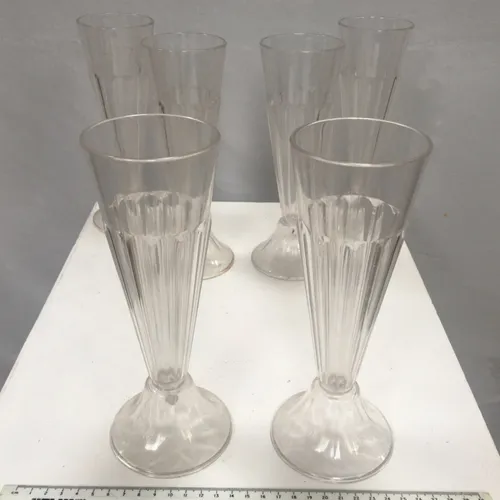 Set of 6 milkshake plastic glass