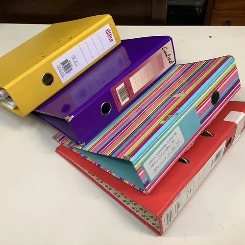 coloured/patterned lever arch files