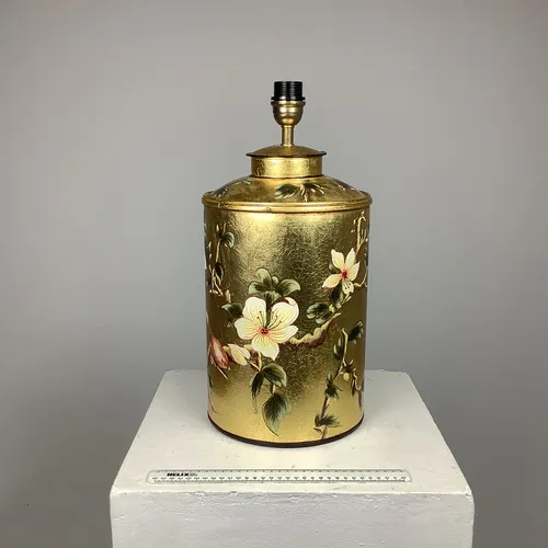 Ayaan Table Lamp Gold with Floral Detail