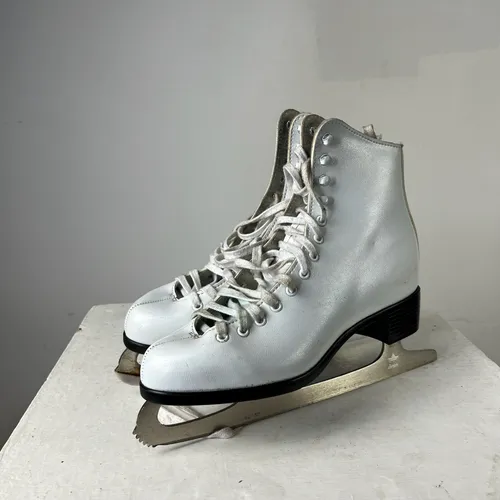White Leather  Ice Skates