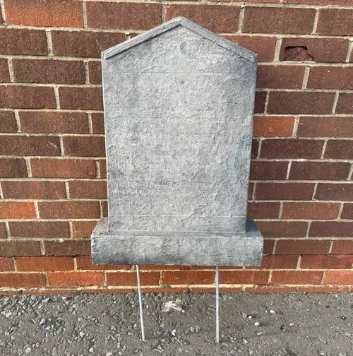 Fake Gravestone faded William Craigie H75cm W55cm D16.5cm